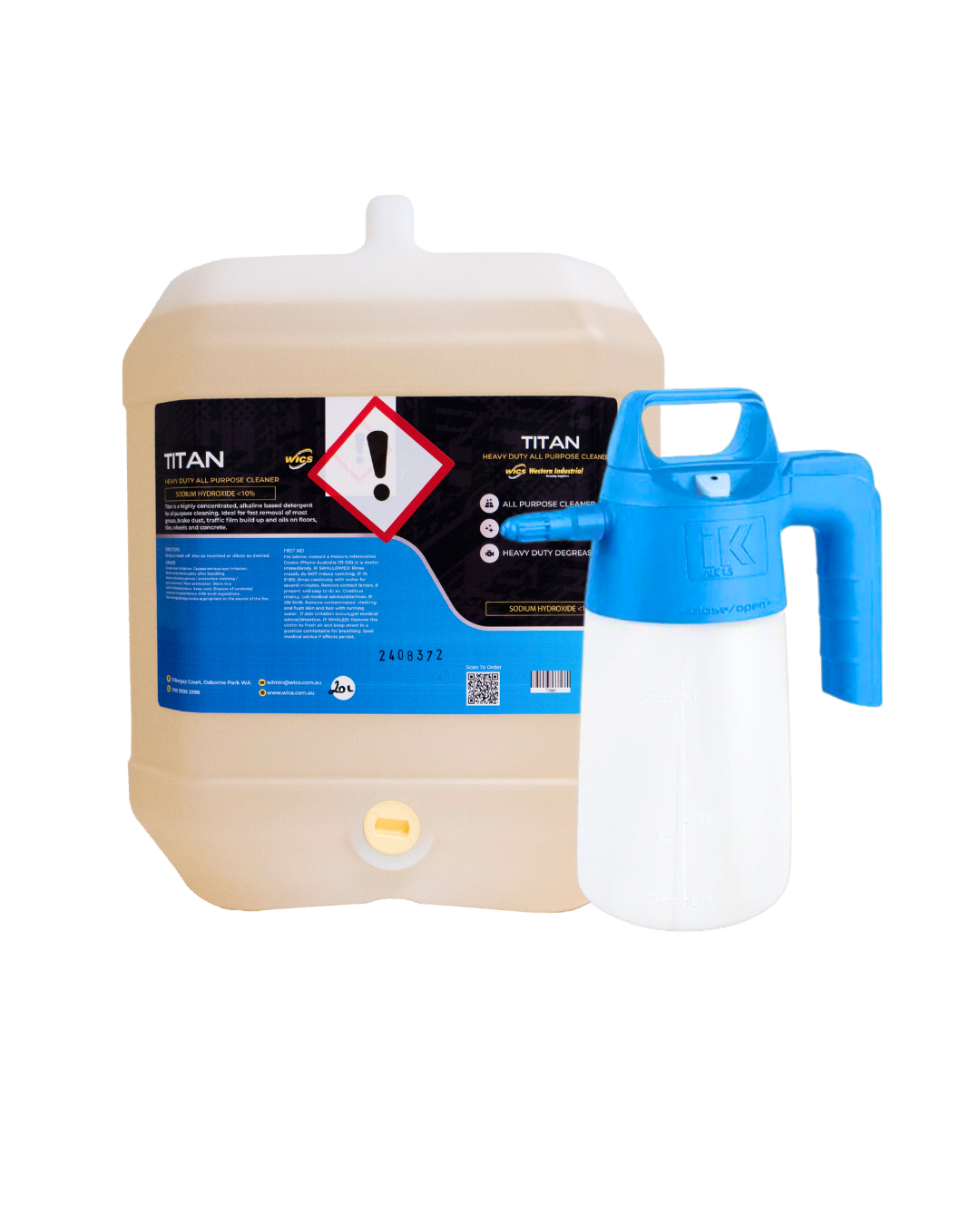 20L Titan Degreaser and Alkaline IK Sprayer
