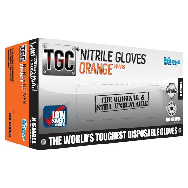 TGC orange nitrile box XS