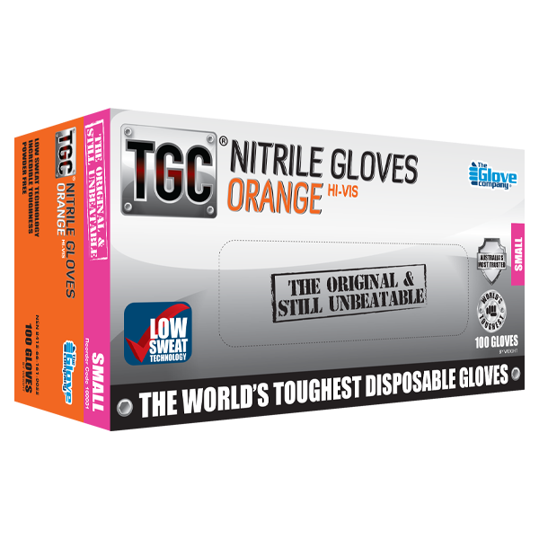 TGC orange nitrile box S