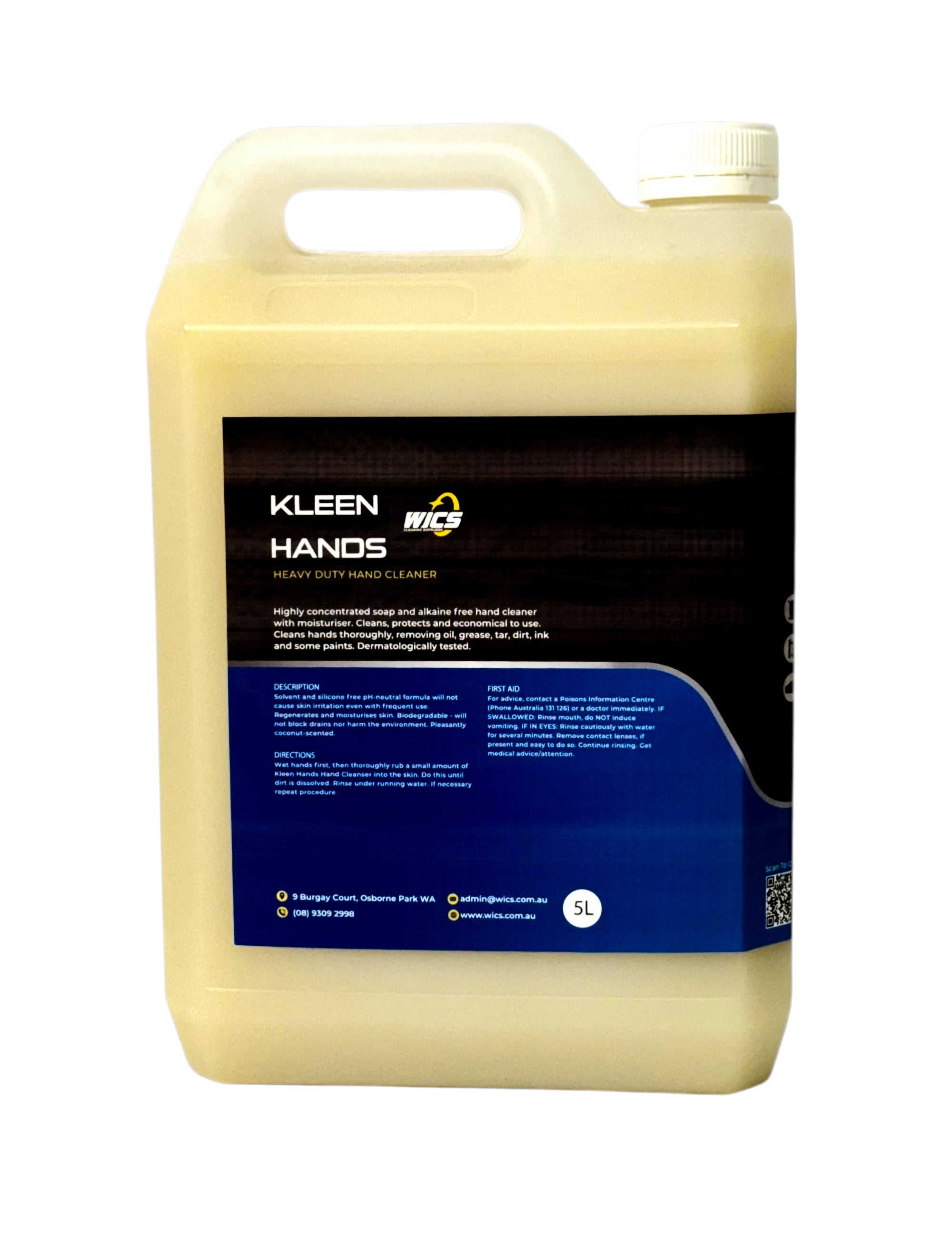 Kleen-hands -  Industrial Strength Hand Cleaner 5L - WICS cleaning supplies Perth