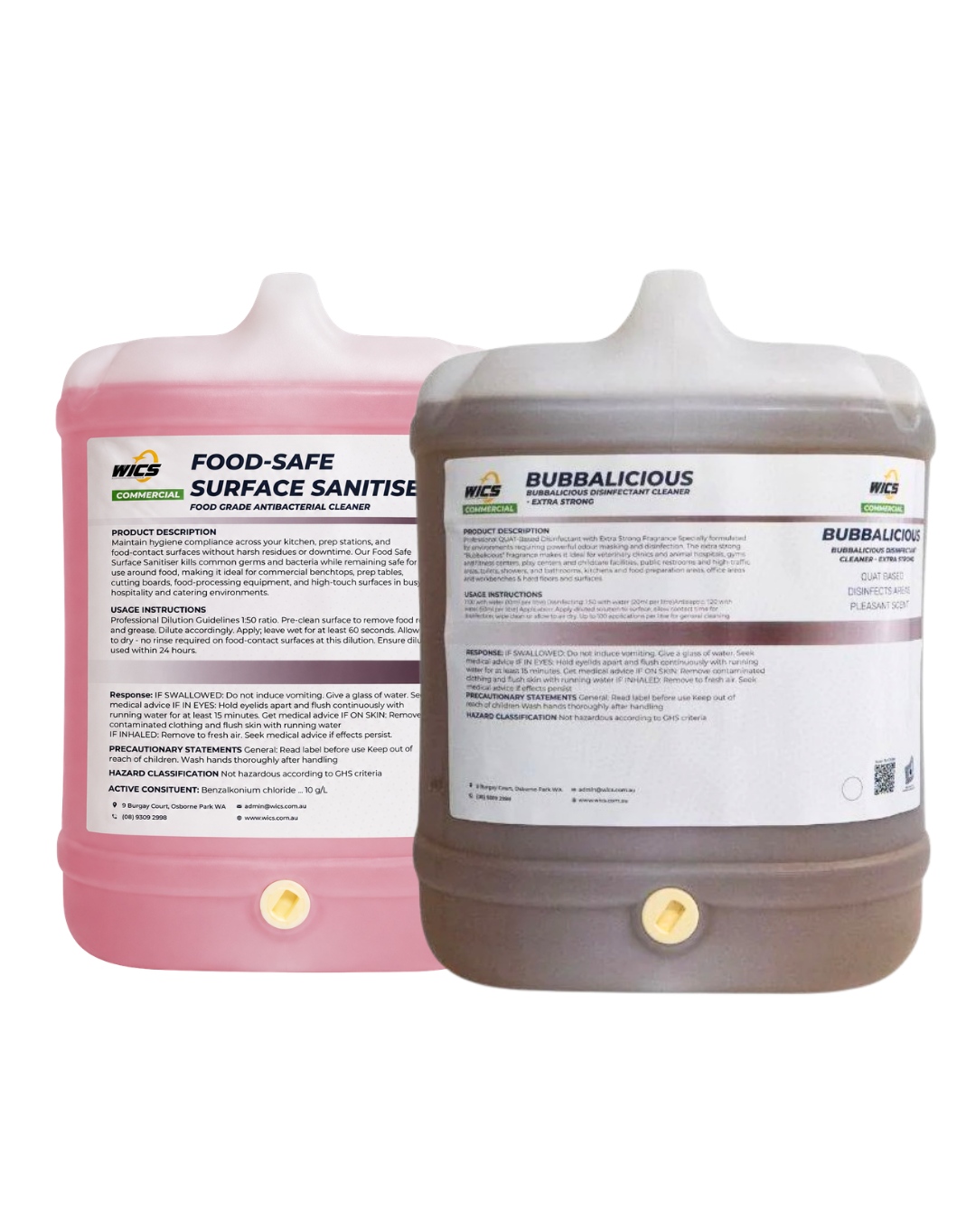 20L Bubbalicious & 20L Food Safe Sanitizer July