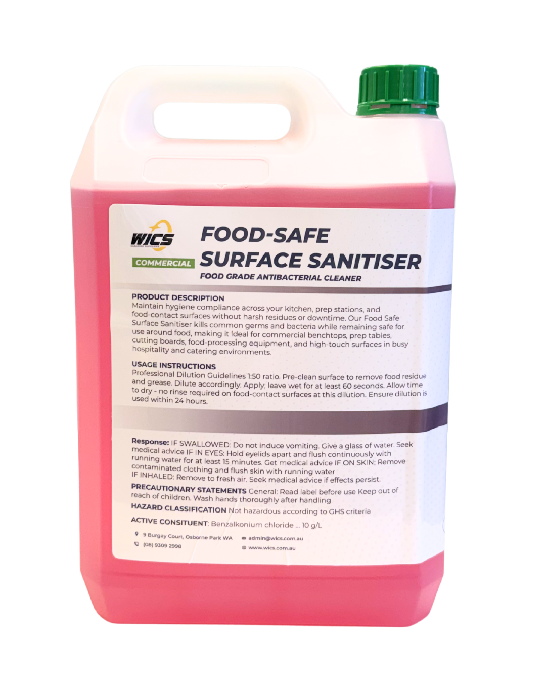 Food Safe Sanitiser 5L