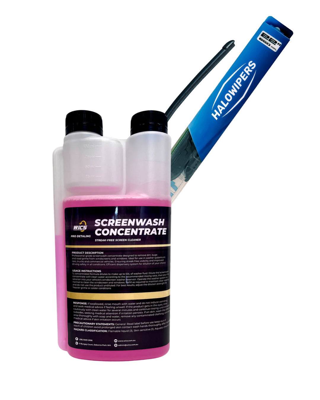 Halo Wipers Restock & Screen Wash Concentrate 10L July Special - WICS cleaning supplies Perth