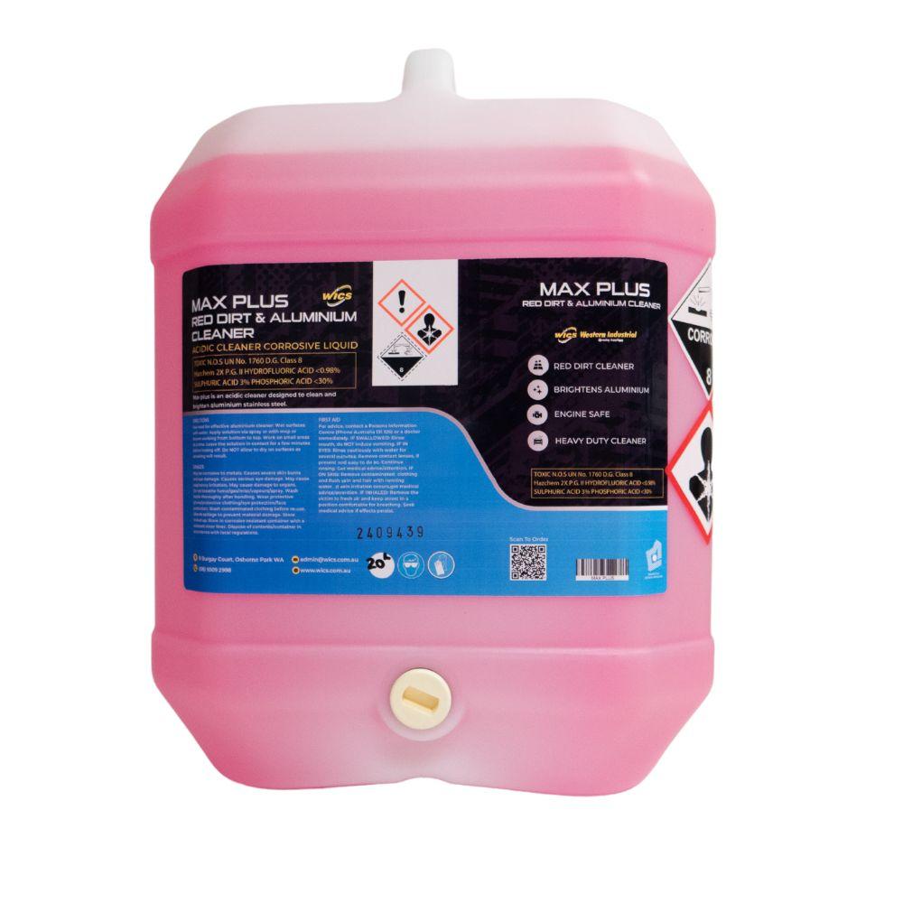 Max Plus - Red Dirt and Aluminum Cleaner 20L - WICS cleaning supplies Perth