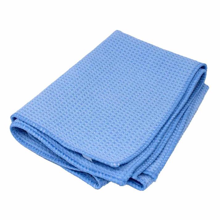 Blue waffle cloth