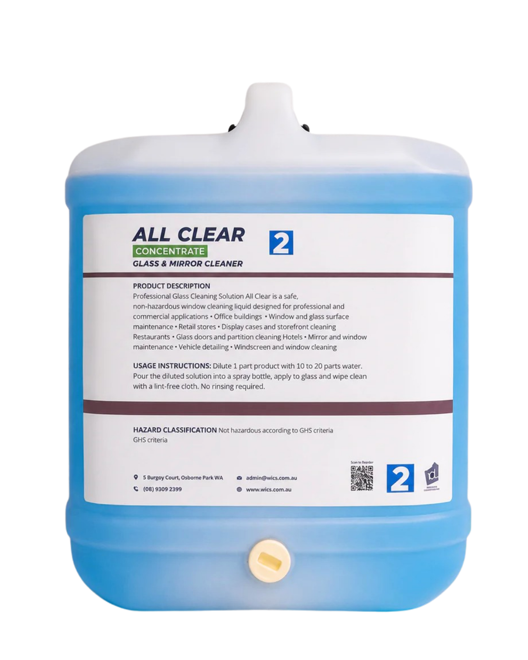 All Clear - Glass Cleaner - Concentrate